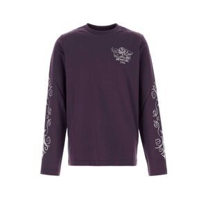 Moncler Men Purple Cotton T-Shirt